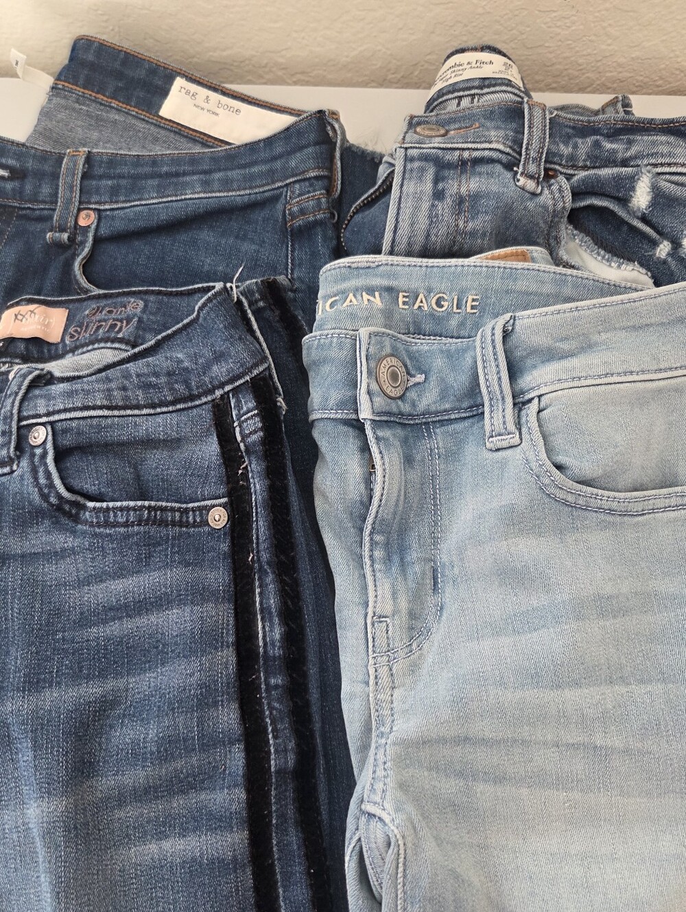 Rag And Bone And 3 Other Brands Mystery JEANS Bundle Of 4 Size 24- 26